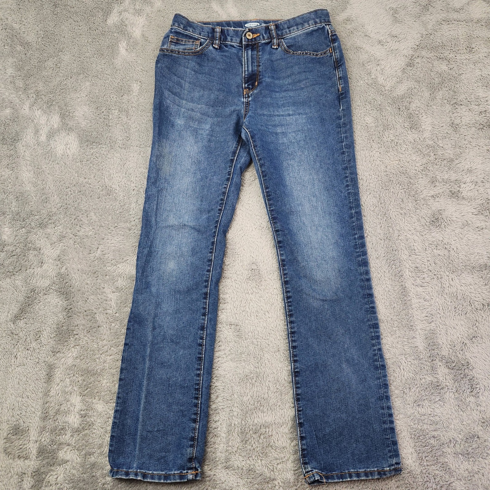 Old Navy Jeans Women 16 Blue Skinny Medium Wash Adjustable Waist 284276-04